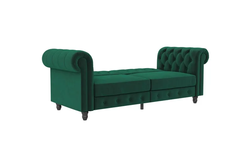 Sovesofa Felix 236x87x83 cm, Mørkegrøn, Velour - 236x87x83 cm, Mørkegrøn, Velour - Møbler - Sofaer - Sovesofaer
