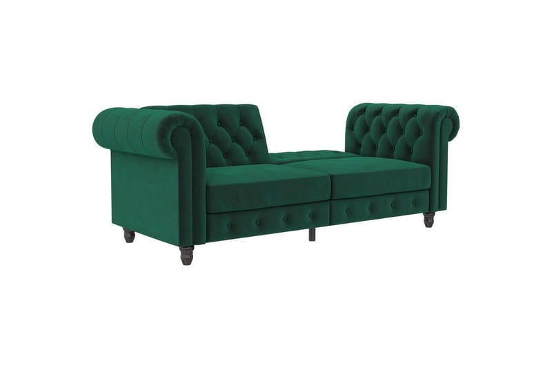 Sovesofa Felix 236x87x83 cm, Mørkegrøn, Velour - 236x87x83 cm, Mørkegrøn, Velour - Møbler - Sofaer - Sovesofaer