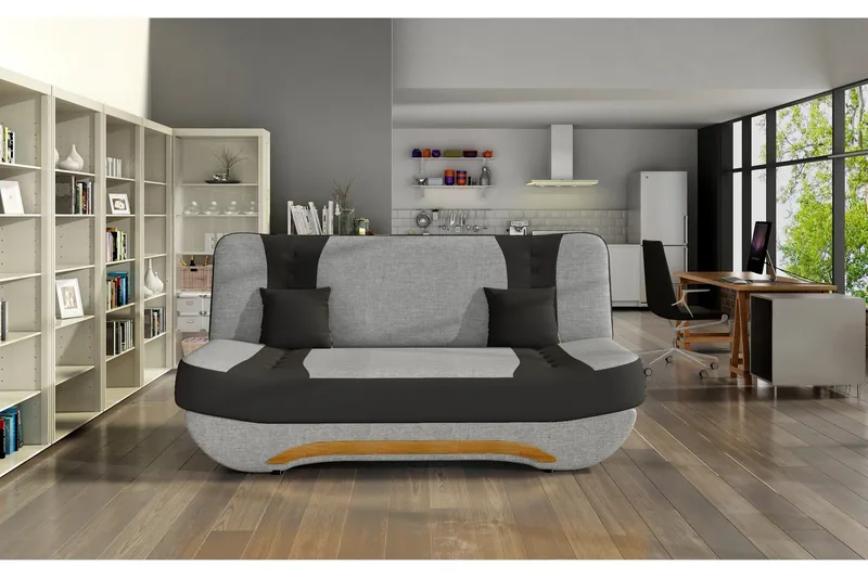 Fenga sovesofa, Grå / Sort