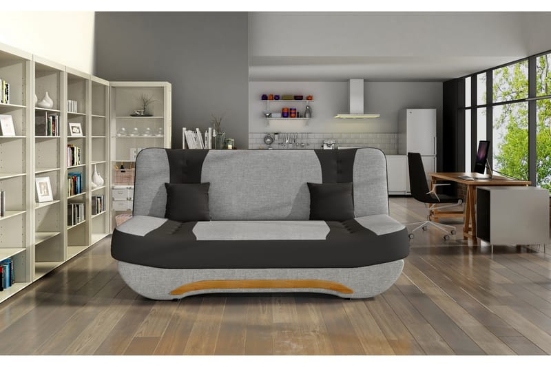 Fenga sovesofa, Grå / Sort