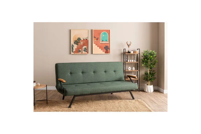 Fennor Sovesofa 3-sits - Grøn - Møbler - Sofaer - Sovesofaer