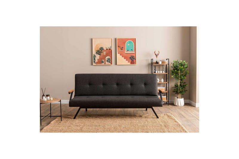 Fennor Sovesofa 3-sits - Mørkegrå - Møbler - Sofaer - Sovesofaer