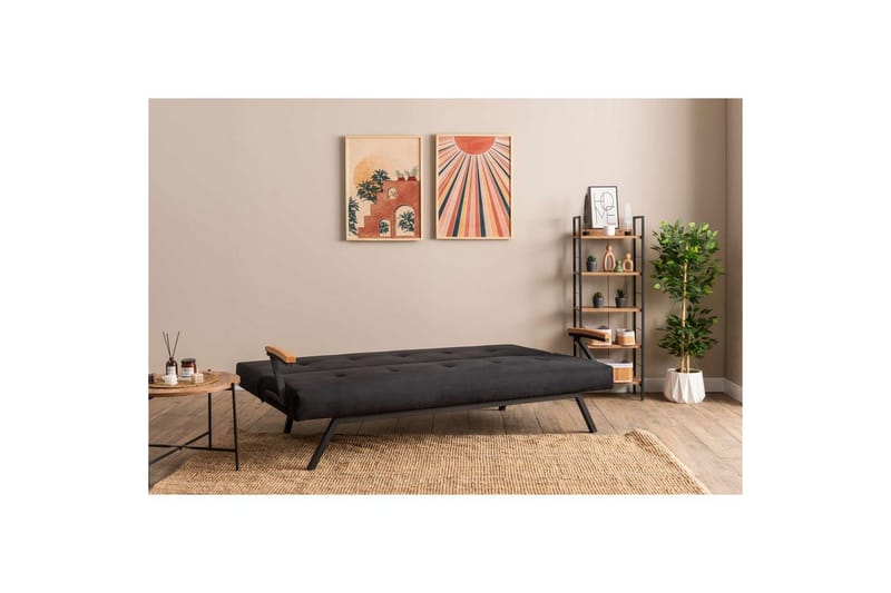 Fennor Sovesofa 3-sits - Sort - Møbler - Sofaer - Sovesofaer