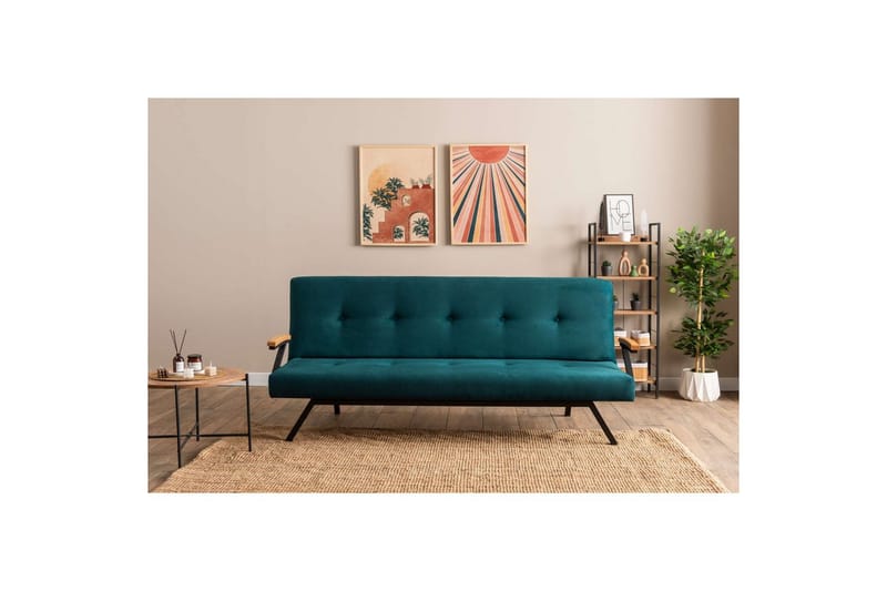 Fennor Sovesofa 3-sits - Petrol Grøn - Møbler - Sofaer - Sovesofaer