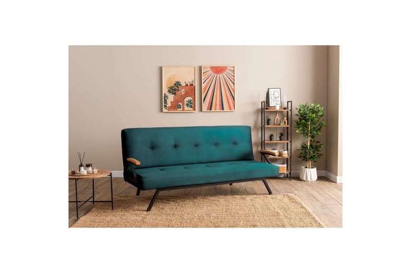 Fennor Sovesofa 3-sits - Petrol Grøn - Møbler - Sofaer - Sovesofaer