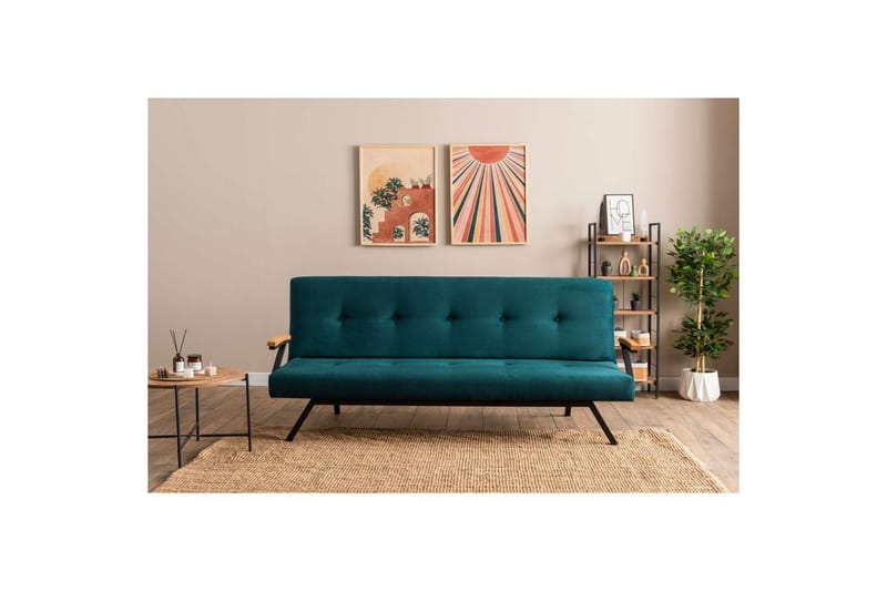 Fennor Sovesofa 3-sits - Petrol Grøn - Møbler - Sofaer - Sovesofaer