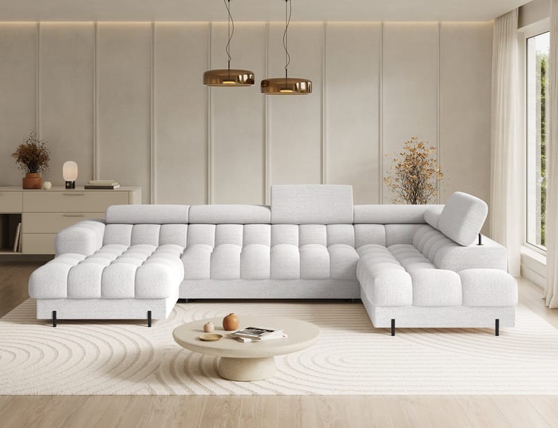 Feraria 6-personers boblende sovesofa med divan og chaiselong, opbevaring, højre - Royal 01 - Møbler - Sofaer - Sovesofaer