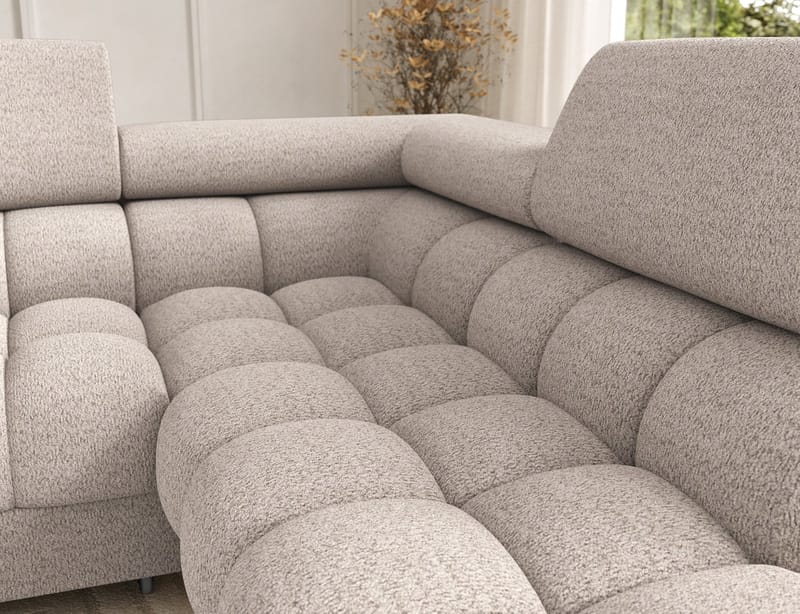 Feraria 6-personers boblende sovesofa med divan og chaiselong, opbevaring, højre - Royal 18 - Møbler - Sofaer - Sovesofaer