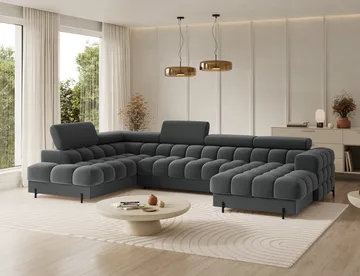 Feraria 6-personers Bubblig sovesofa med divan og chaiselong, opbevaring venstre - Sola 06 - Møbler - Sofaer - Sovesofaer