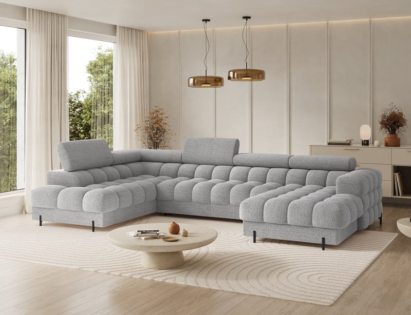Feraria 6-personers Bubblig sovesofa med divan og chaiselong, opbevaring venstre - Royal 03 - Møbler - Sofaer - Sovesofaer