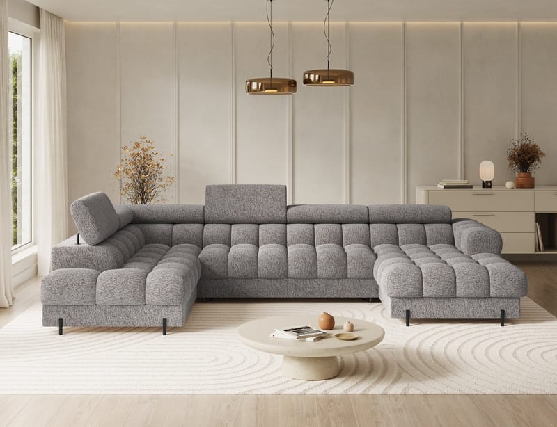 Feraria 6-personers Bubblig sovesofa med divan og chaiselong, opbevaring venstre - Pellerito 20 - Møbler - Sofaer - Sovesofaer