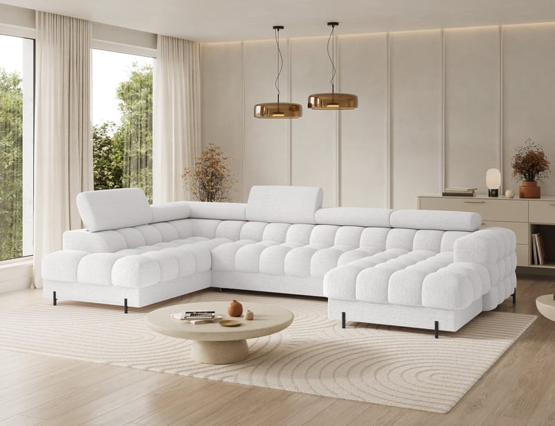 Feraria 6-personers Bubblig sovesofa med divan og chaiselong, opbevaring venstre - Royal 01 - Møbler - Sofaer - Sovesofaer
