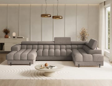 Feraria 6-personers boblende sovesofa med divan og chaiselong, opbevaring, højre - Royal 20 - Møbler - Sofaer - Sovesofaer