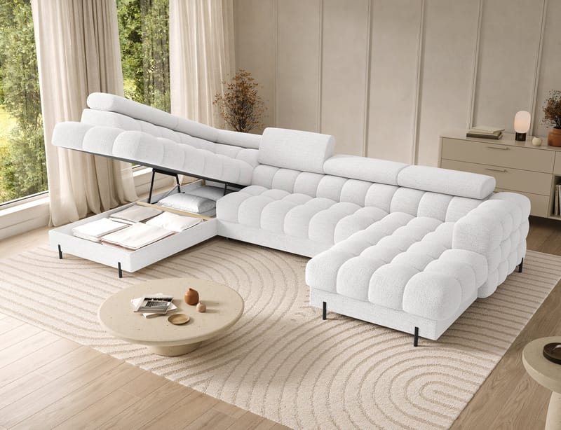 Feraria 6-personers Bubblig sovesofa med divan og chaiselong, opbevaring venstre - Royal 01 - Møbler - Sofaer - Sovesofaer