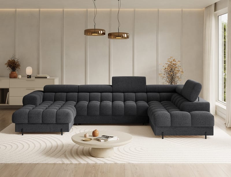 Feraria 6-personers boblende sovesofa med divan og chaiselong, opbevaring, højre - Royal 05 - Møbler - Sofaer - Sovesofaer