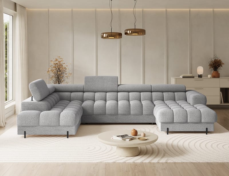 Feraria 6-personers Bubblig sovesofa med divan og chaiselong, opbevaring venstre - Royal 03 - Møbler - Sofaer - Sovesofaer