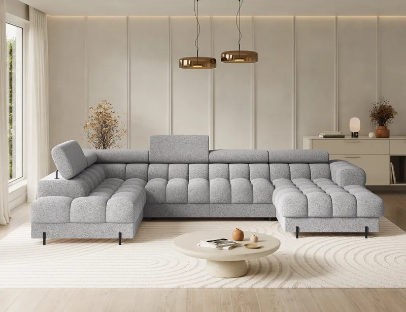 Feraria 6-personers Bubblig sovesofa med divan og chaiselong, opbevaring venstre - Pellerito 03 - Møbler - Sofaer - Sovesofaer