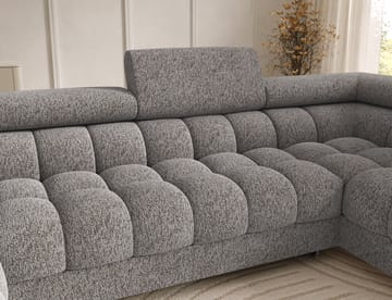 Feraria 6-personers boblende sovesofa med divan og chaiselong, opbevaring, højre - Pellerito 20 - Møbler - Sofaer - Sovesofaer