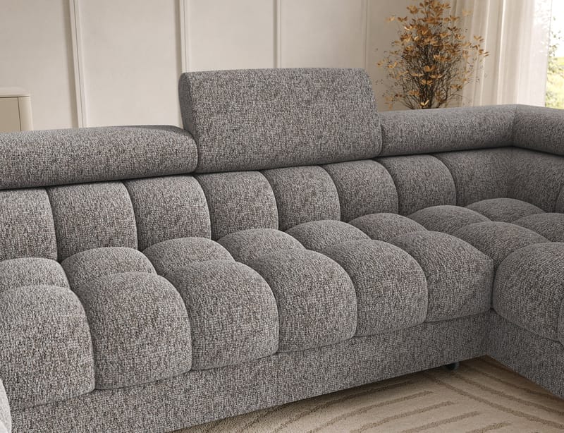 Feraria 6-personers boblende sovesofa med divan og chaiselong, opbevaring, højre - Pellerito 20 - Møbler - Sofaer - Sovesofaer