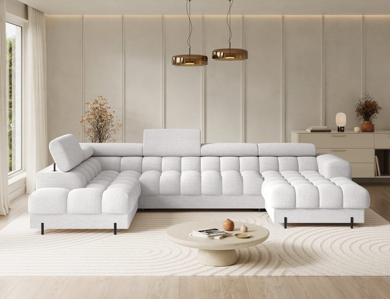 Feraria 6-personers Bubblig sovesofa med divan og chaiselong, opbevaring venstre - Royal 01 - Møbler - Sofaer - Sovesofaer