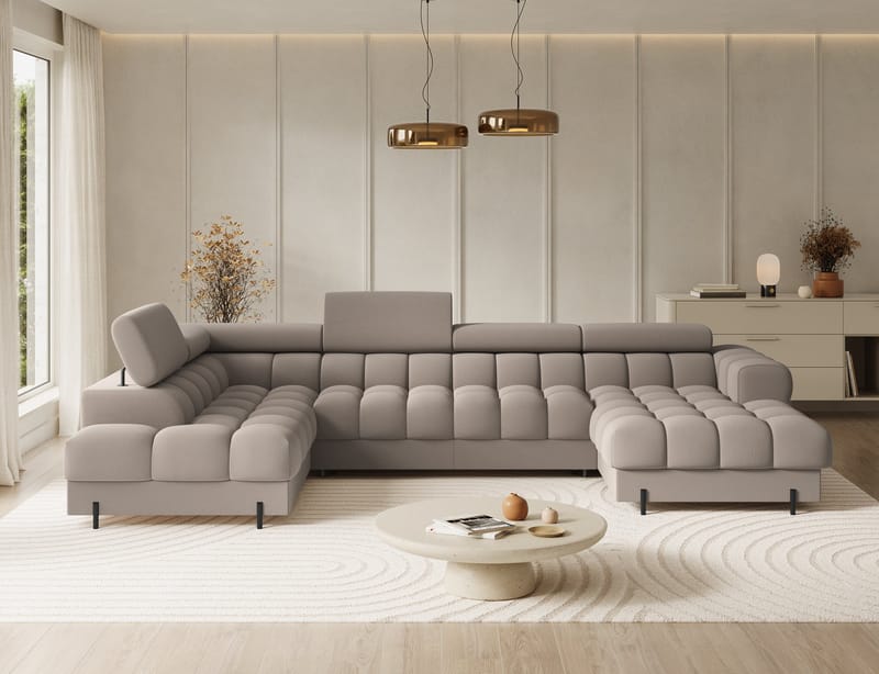 Feraria 6-personers Bubblig sovesofa med divan og chaiselong, opbevaring venstre - Sola 18 - Møbler - Sofaer - Sovesofaer