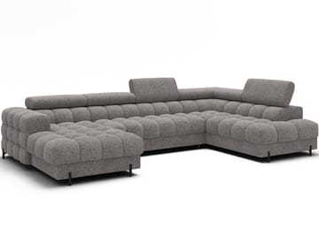 Feraria 6-personers boblende sovesofa med divan og chaiselong, opbevaring, højre - Pellerito 20 - Møbler - Sofaer - Sovesofaer