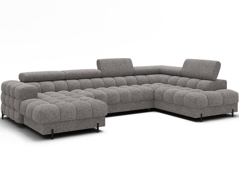 Feraria 6-personers boblende sovesofa med divan og chaiselong, opbevaring, højre, Pellerito 20