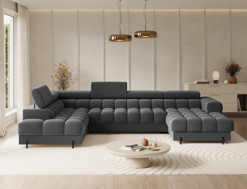 Feraria 6-personers Bubblig sovesofa med divan og chaiselong, opbevaring venstre - Sola 06 - Møbler - Sofaer - Sovesofaer