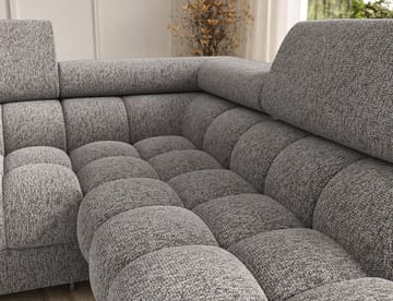 Feraria 6-personers boblende sovesofa med divan og chaiselong, opbevaring, højre - Pellerito 20 - Møbler - Sofaer - Sovesofaer
