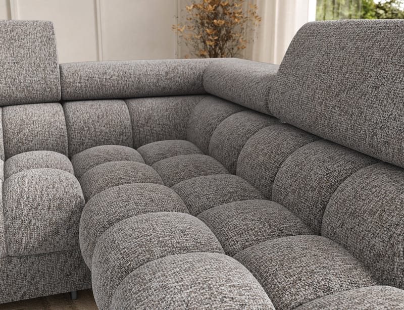Feraria 6-personers boblende sovesofa med divan og chaiselong, opbevaring, højre - Pellerito 20 - Møbler - Sofaer - Sovesofaer