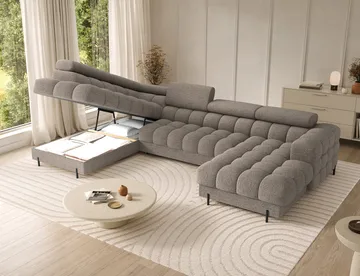 Feraria 6-personers Bubblig sovesofa med divan og chaiselong, opbevaring venstre - Royal 20 - Møbler - Sofaer - Sovesofaer