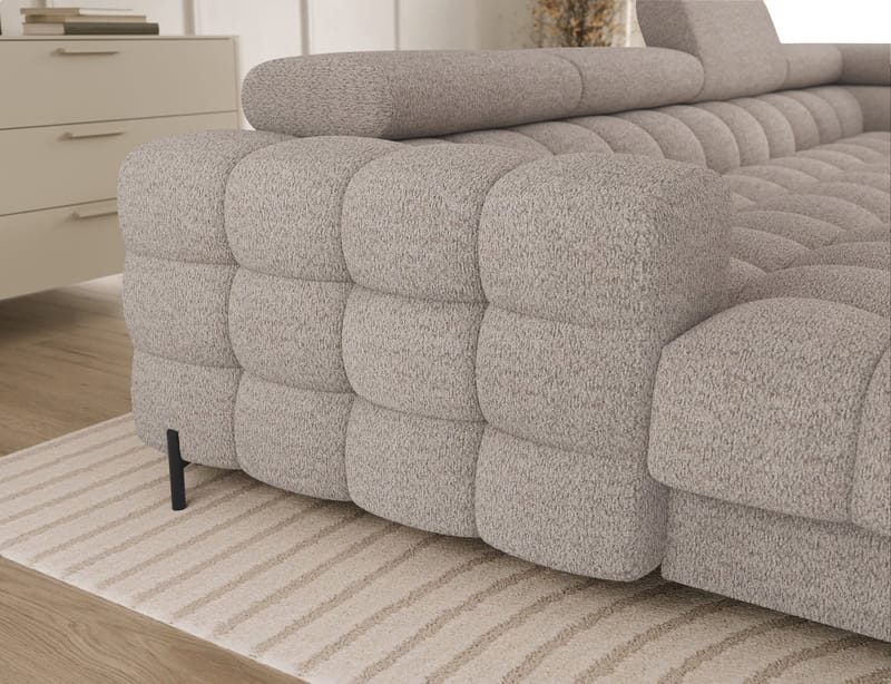 Feraria 6-personers boblende sovesofa med divan og chaiselong, opbevaring, højre - Royal 18 - Møbler - Sofaer - Sovesofaer