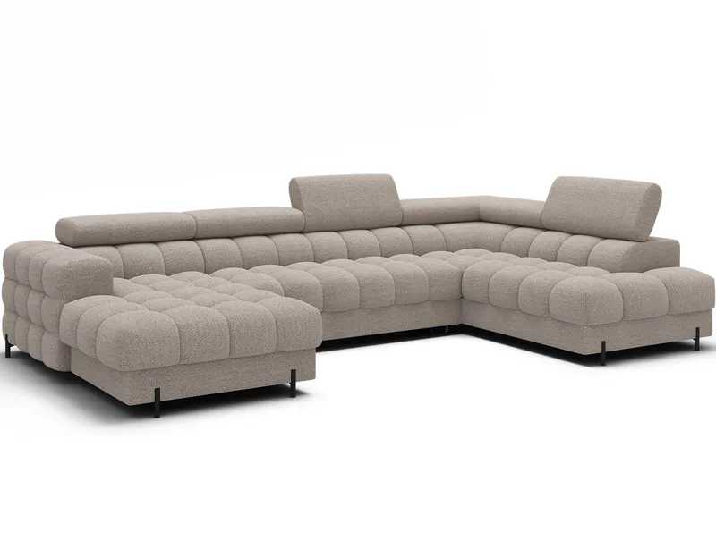 Feraria 6-personers boblende sovesofa med divan og chaiselong, opbevaring, højre, Royal 18