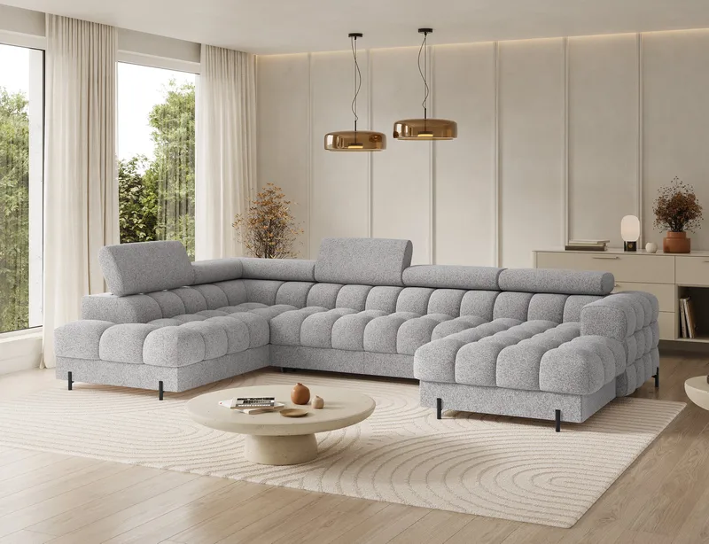 Feraria 6-personers Bubblig sovesofa med divan og chaiselong, opbevaring venstre - Pellerito 03 - Møbler - Sofaer - Sovesofaer