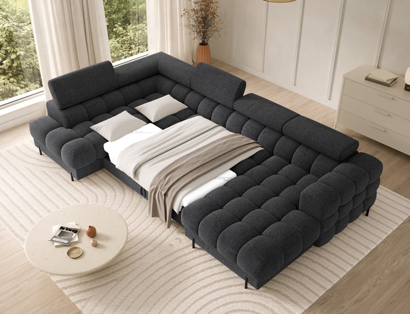 Feraria 6-personers Bubblig sovesofa med divan og chaiselong, opbevaring venstre - Royal 05 - Møbler - Sofaer - Sovesofaer