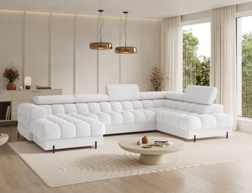 Feraria 6-personers boblende sovesofa med divan og chaiselong, opbevaring, højre - Royal 01 - Møbler - Sofaer - Sovesofaer