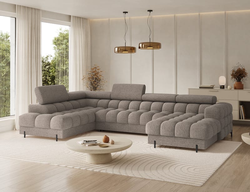 Feraria 6-personers Bubblig sovesofa med divan og chaiselong, opbevaring venstre - Royal 20 - Møbler - Sofaer - Sovesofaer