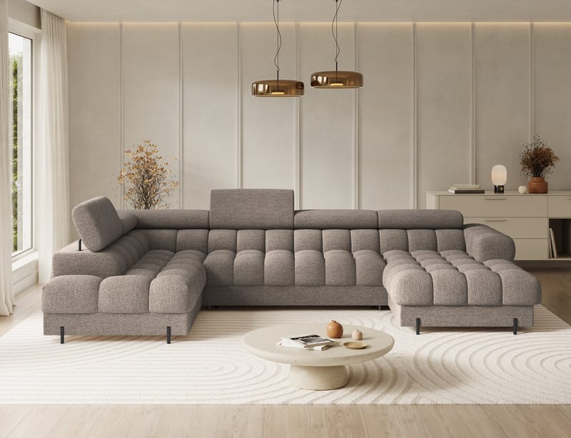 Feraria 6-personers Bubblig sovesofa med divan og chaiselong, opbevaring venstre - Royal 20 - Møbler - Sofaer - Sovesofaer