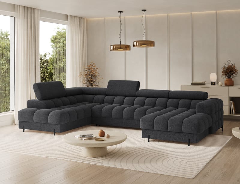 Feraria 6-personers Bubblig sovesofa med divan og chaiselong, opbevaring venstre - Royal 05 - Møbler - Sofaer - Sovesofaer
