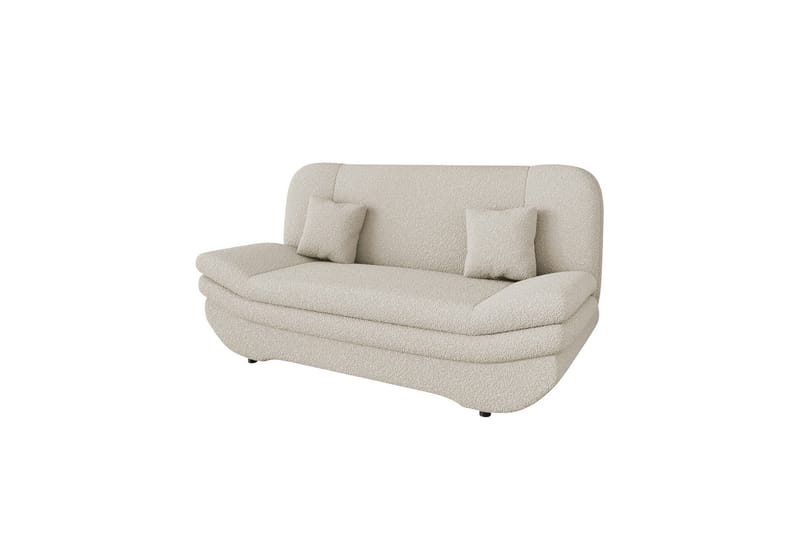 Figurelle 2-personers Rektangulær Sovesofa i Bouclé, Cremehvid