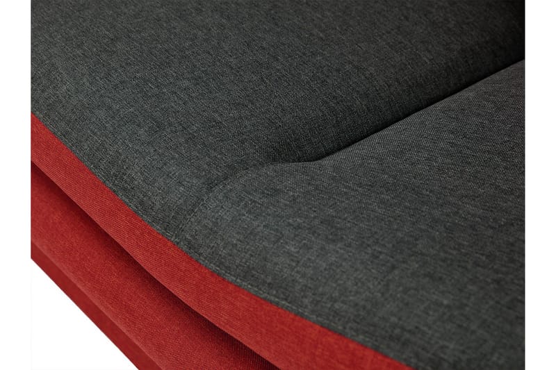 Figurelle 2-personers Rektangulær Sovesofa med Opbevaring i Fløjl - Grå|Sort - Møbler - Sofaer - Sovesofaer