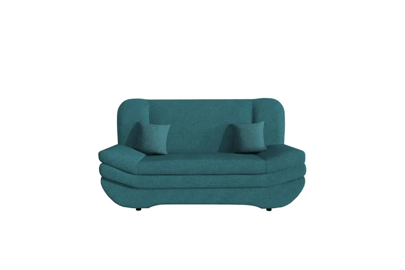 Figurelle 2-personers Rektangulær Sovesofa med Opbevaring i Stof, Blå