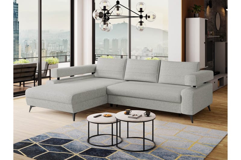 Fito Sovesofa med Chaiselong 3-personers - Grå - Møbler - Sofaer - Sovesofaer