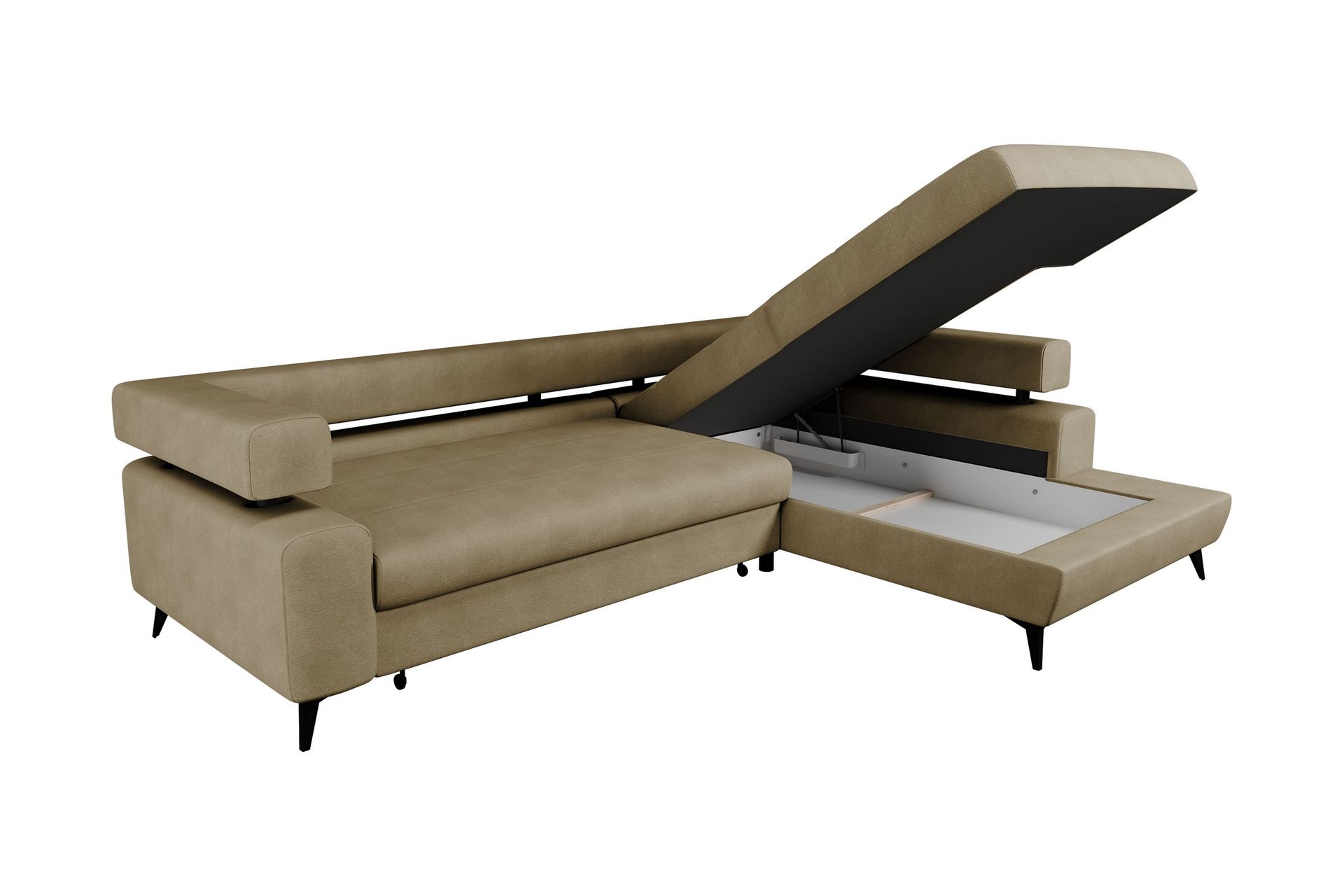Fito Sovesofa med Chaiselong 3-personers - Gul - Møbler - Sofaer - Sovesofaer