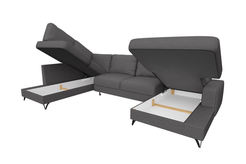 Flavio Hjørnesovesofa 367x214x91 cm - Grøn - Møbler - Sofaer - Sovesofaer