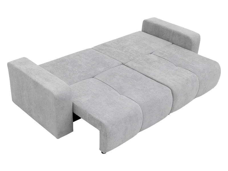 Flo 3-personers Kubisk Sovesofa med Opbevaring i Bouclé - Grå - Møbler - Sofaer - Sovesofaer