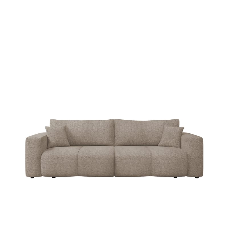 Flo 3-personers Kubisk Sovesofa med Opbevaring i Bouclé, Beige