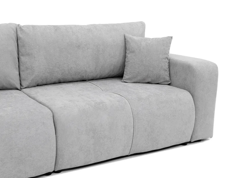 Flo 3-personers Kubisk Sovesofa med Opbevaring i Bouclé - Grå - Møbler - Sofaer - Sovesofaer