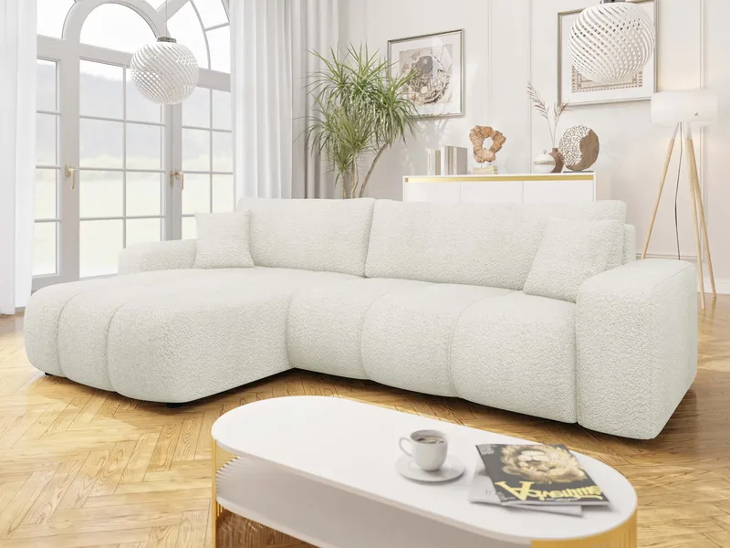 Flo Sovesofa med chaiselong 3-personers - Hvid - Møbler - Sofaer - Sovesofaer