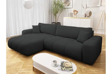 Flo Sovesofa med Chaiselong 3-personers - Sort - Møbler - Sofaer - Sovesofaer